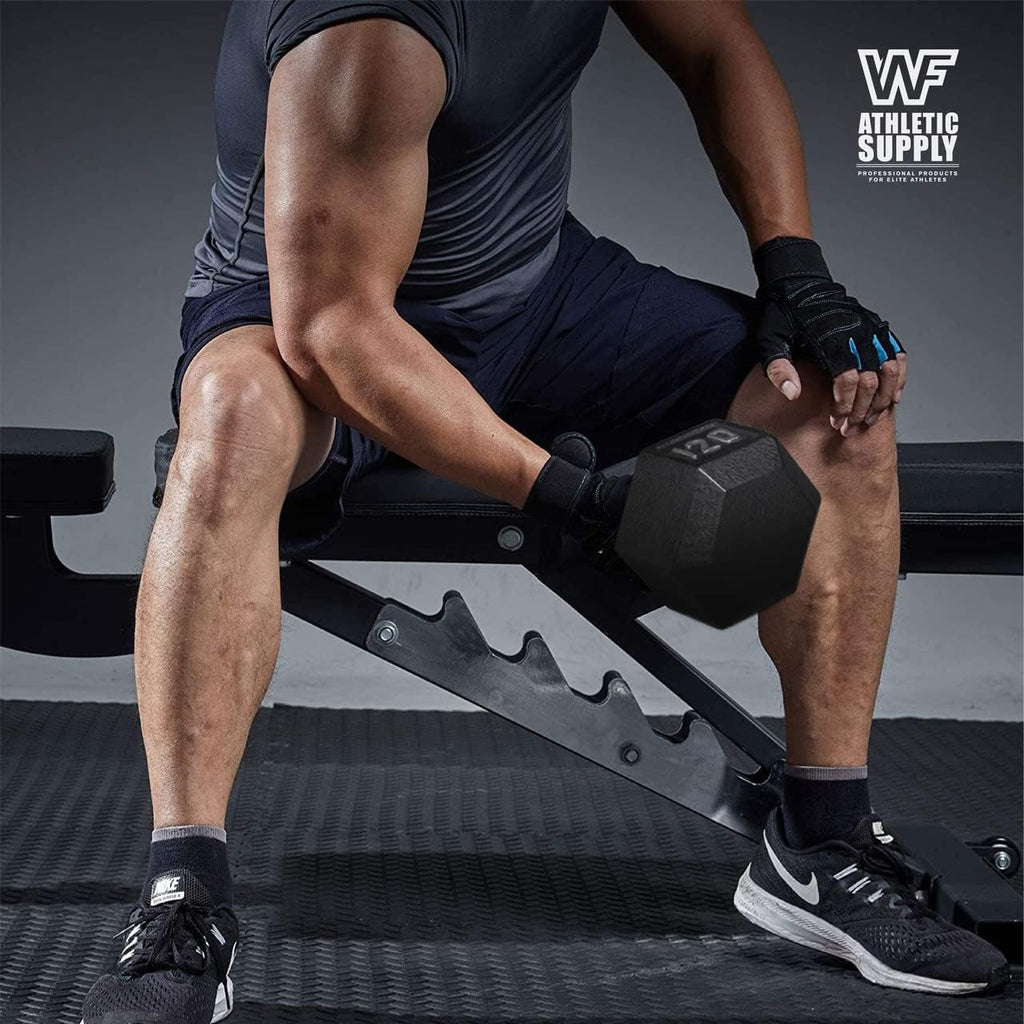 WF Athletic Supply 200Lb Dumbbell Set, 10-30Lb Dumbbell Set with Two-Tier Storage Rack for Muscle Toning, Strength Building & Weight Loss - Multiple Choices Available