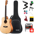 Donner Acoustic Guitar Kit for Beginners Adult Teen - Starter Kit, Full Size 41'' Cutaway Acustica Guitarra Bundle with Free Online Lesson,Gig Bag, Strap, Tuner, Capo, String, Natural, DAD-140C