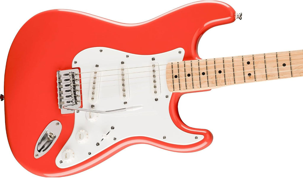 Fender Squier Sonic Stratocaster - Fiesta Red Bundle with Frontman 10G Amp, Instrument Cable, Tuner, Strap, Picks, and Austin Bazaar Instructional Video