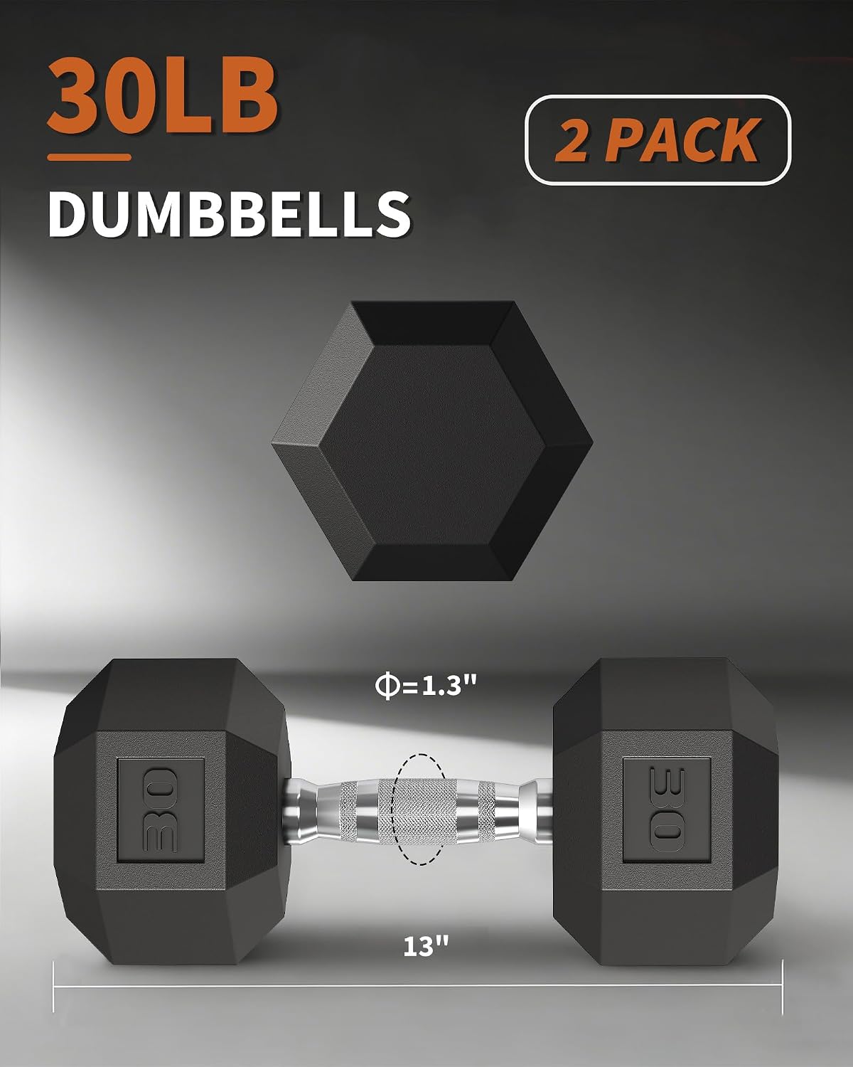Superior Hex Dumbbell Set of 2 PVC or Rubber Coated Hand Weights for Home Gym – Non-Slip, Anti-Roll Design – Cast Iron Core Strength Training Equipment for Men & Women – Black