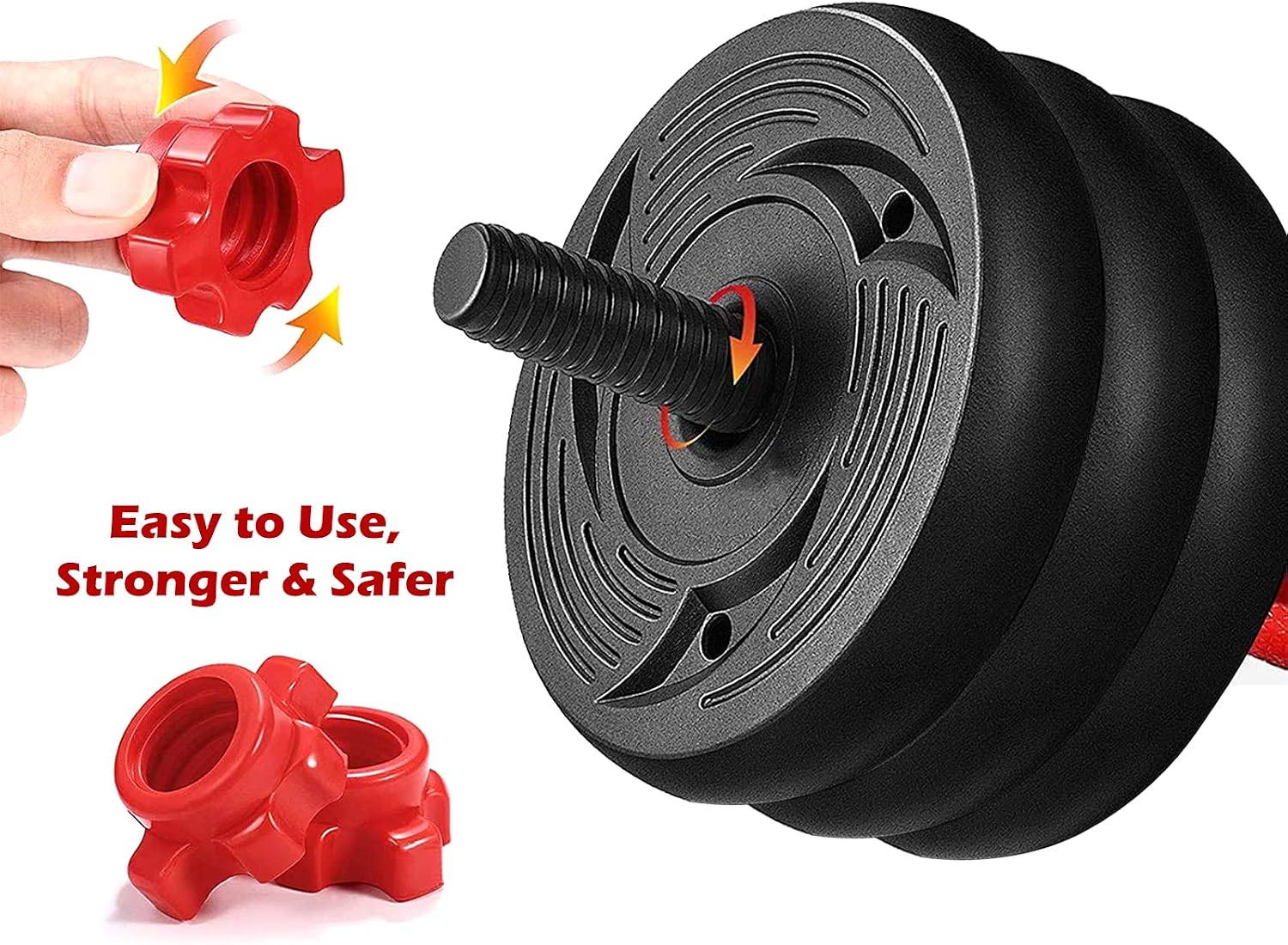 2021 Adjustable Dumbbells Set Weight to 88Lbs / 110Lbs, Free Weight with Connecting Rod Used As Barbell, Ab Roller for Home Gym Work Out Training Fitness Equipment All-Purpose