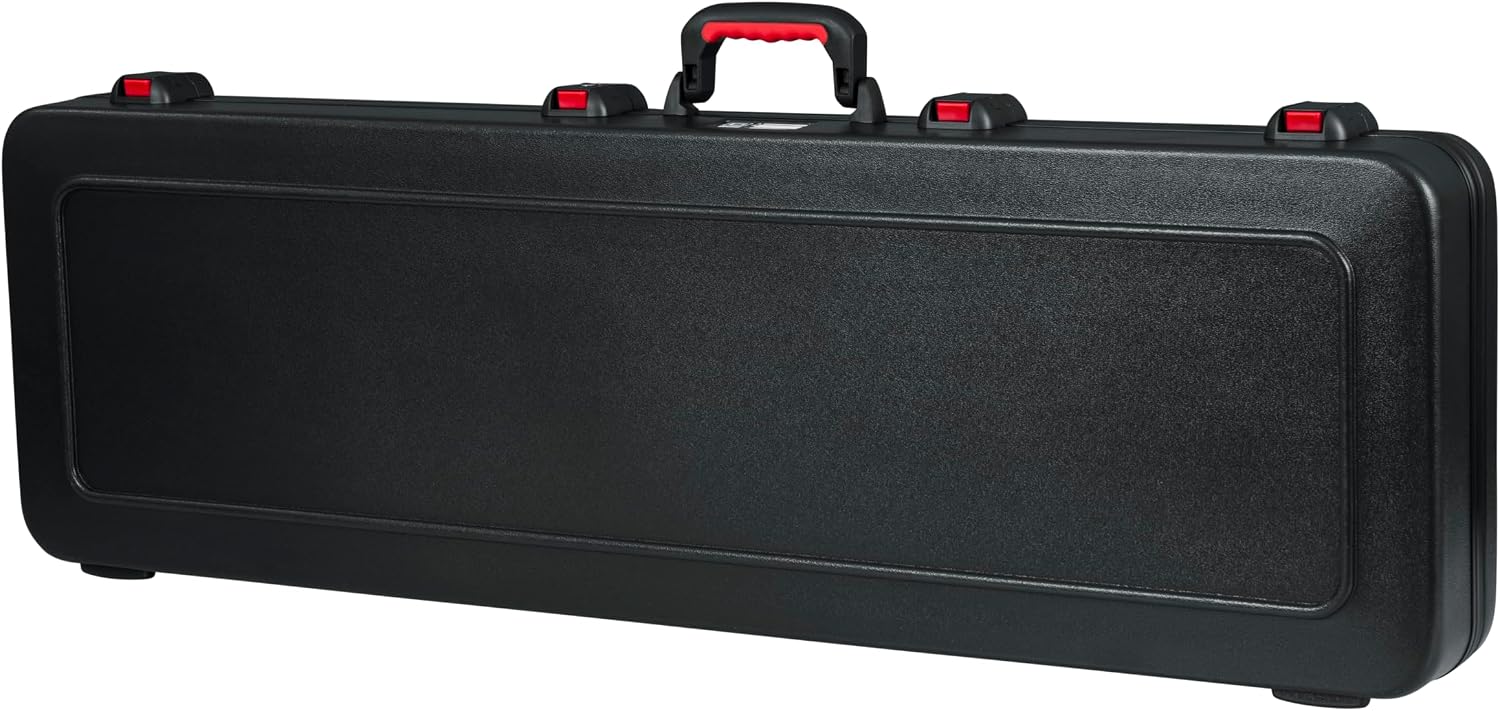 Gator Cases Molded Flight Case for Bass Guitar with Internal LED Lighting and TSA Approved Locking Latch, (GTSA-GTRBASS-LED)