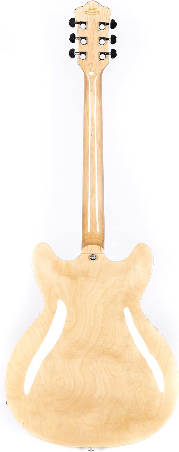 Grote Full Scale Electric Guitar Semi-Hollow Body Guitar Stainless Steel Frets (Natural)