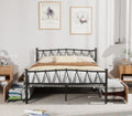 VECELO Queen Bed Frame with 4 Large Drawers,Queen Size Metal Platform Bed Frames with Headboard/Mattress Foundation/No Box Spring Needed