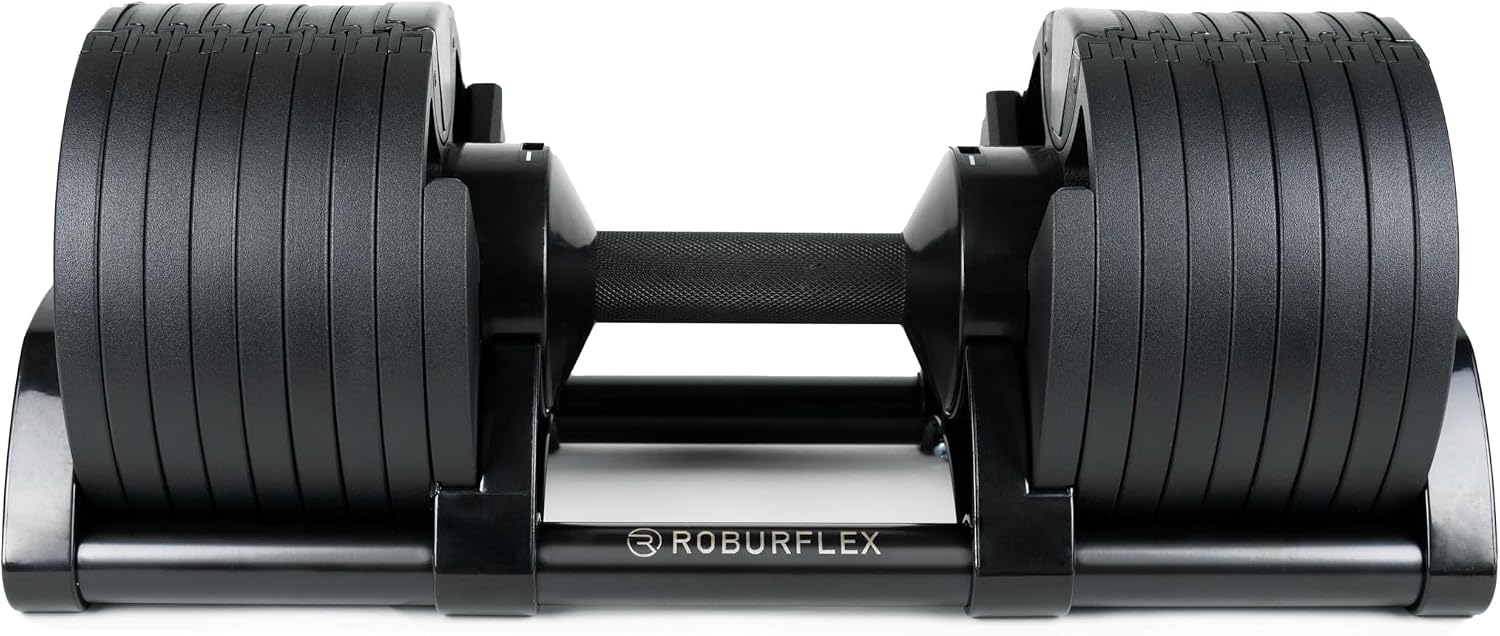 Adjustable Dumbbell (Single) 5-40/80lb, 5lb Increments, for Home Gym Fitness - Upto 20 weight settings