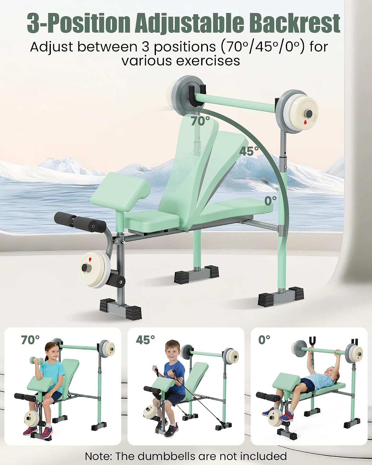 Kids Workout Equipment, Adjustable Weight Set, Kids Exercise Equipment for Home Gym Fitness & Exercise, Workout Fitness Set for Home Gym
