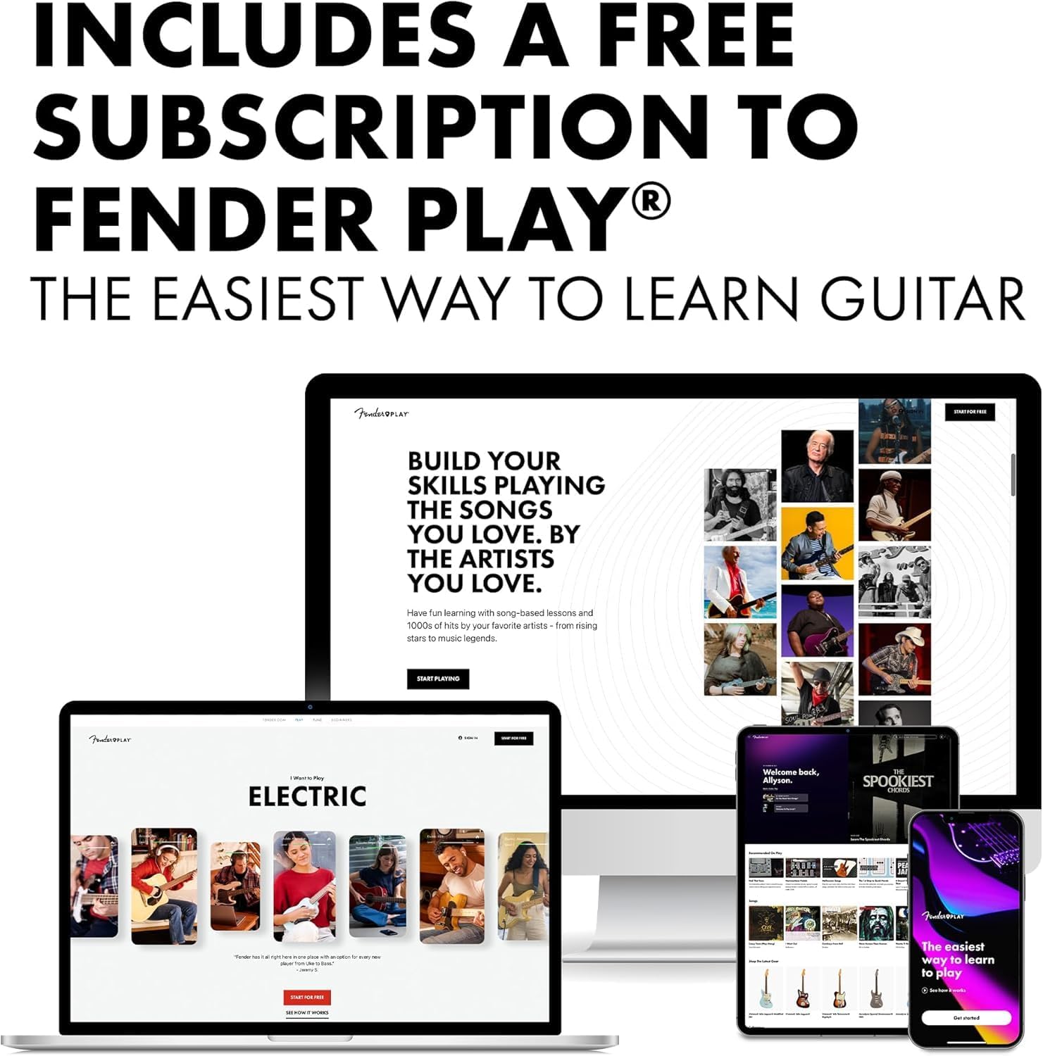 Fender Squier Debut Series Telecaster Electric Guitar, Beginner Guitar, 2-Year Warranty, Includes Free Lessons, Black with Satin Urethane Finish