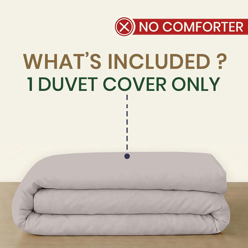 1 Pc 100% Viscose derived from Bamboo Duvet Cover Oversized King Size by Kotton Culture -Cooling & Silky Soft Luxury Bedding for Hot Sleepers,Comforter Cover-Zipper Closure & 8 Corner Ties -Light Grey