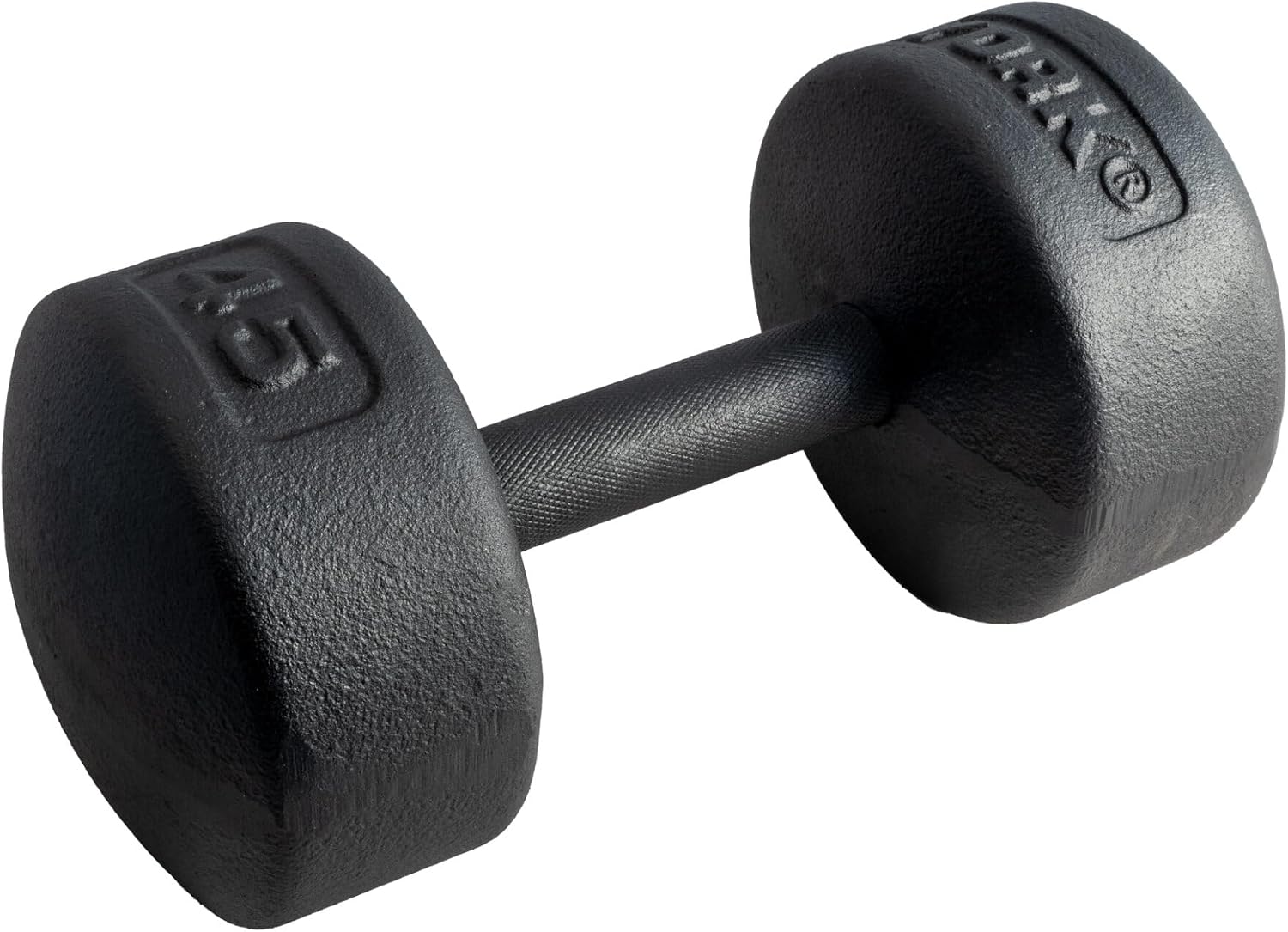 Legacy Solid Round Dumbbell Black – Heavy Duty Cast Iron Hand Weight with Knurled Ergonomic Grip for Strength Training, Muscle Toning, Home Gym Workout – 5 lb to 150 lb In Single & Pair