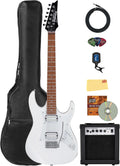 Ibanez GRX20W RG Gio Electric Guitar - White Bundle with Amplifier, Gig Bag, Tuner, Instrument Cable, Picks, Austin Bazaar Instructional DVD, and Polishing Cloth