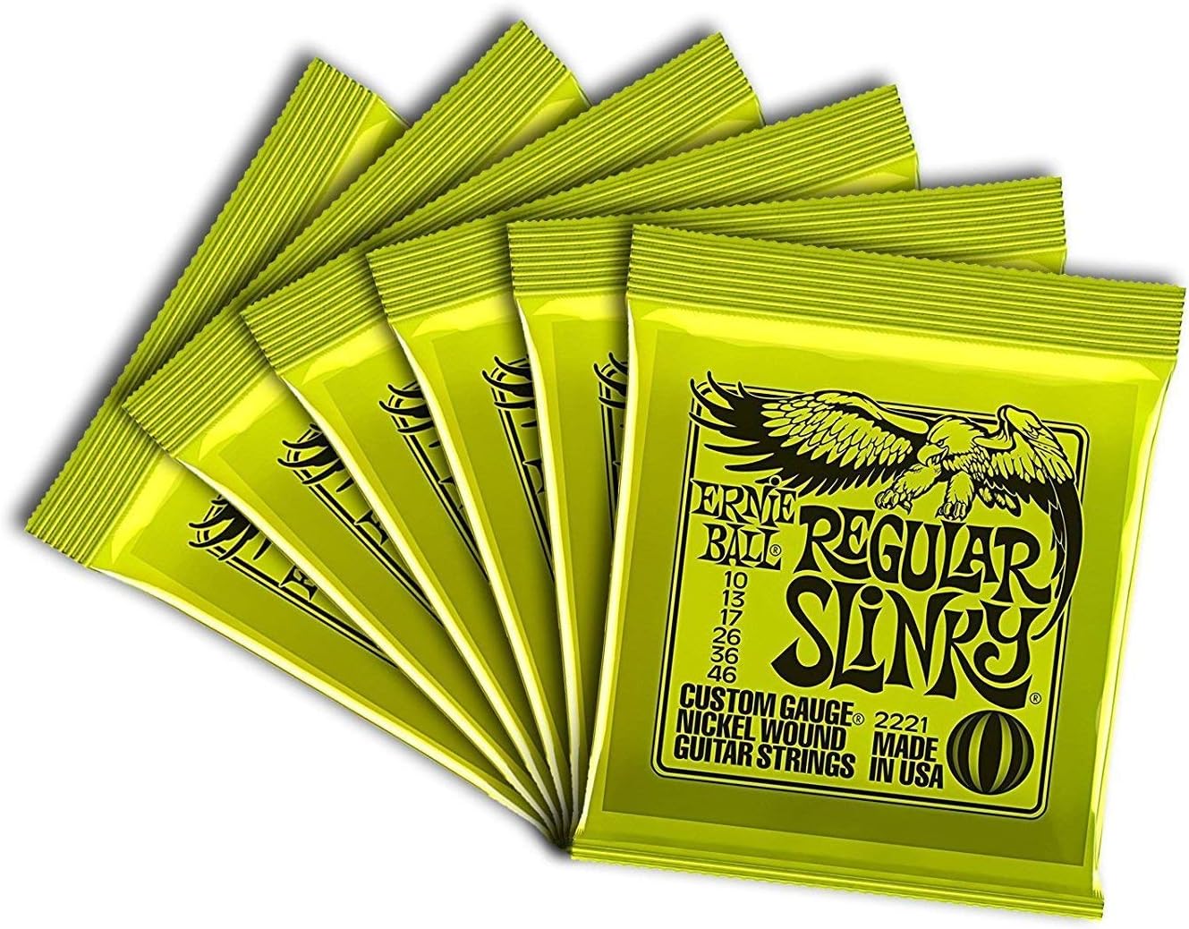 Ernie Ball Regular Slinky Nickel Wound Electric Guitar Strings - 10-46 Gauge (Pack of 60)