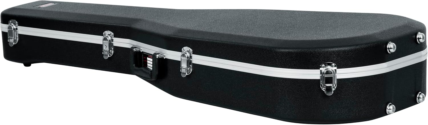Gator Cases Deluxe ABS Molded Case for 12-String Acoustic Guitars, Fits Dreadnought Styled 12-String Acoustic Guitars (GC-DREAD-12)