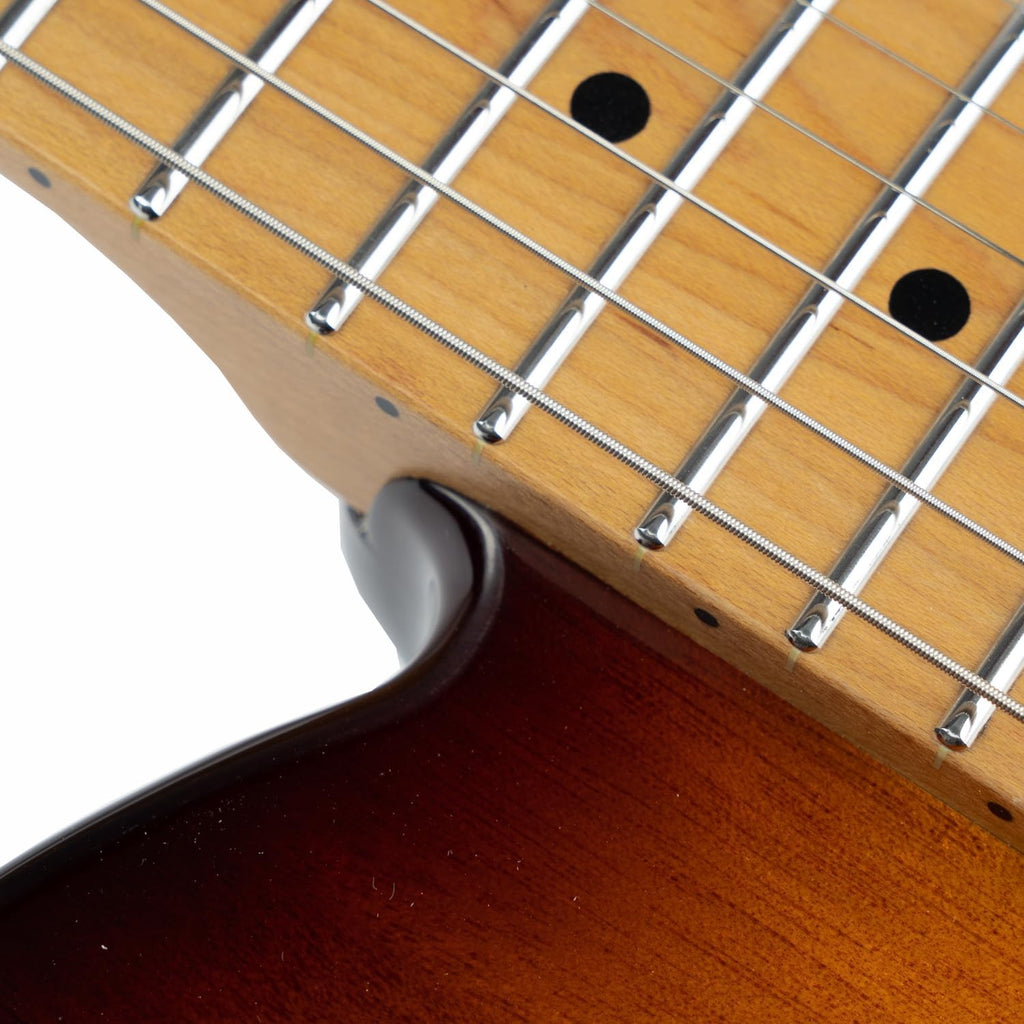 EART TL-380 6 String Solid-Body Electric Guitar Roasted Mahogany Body Maple Neck, Available in Gloss Finishes,Right