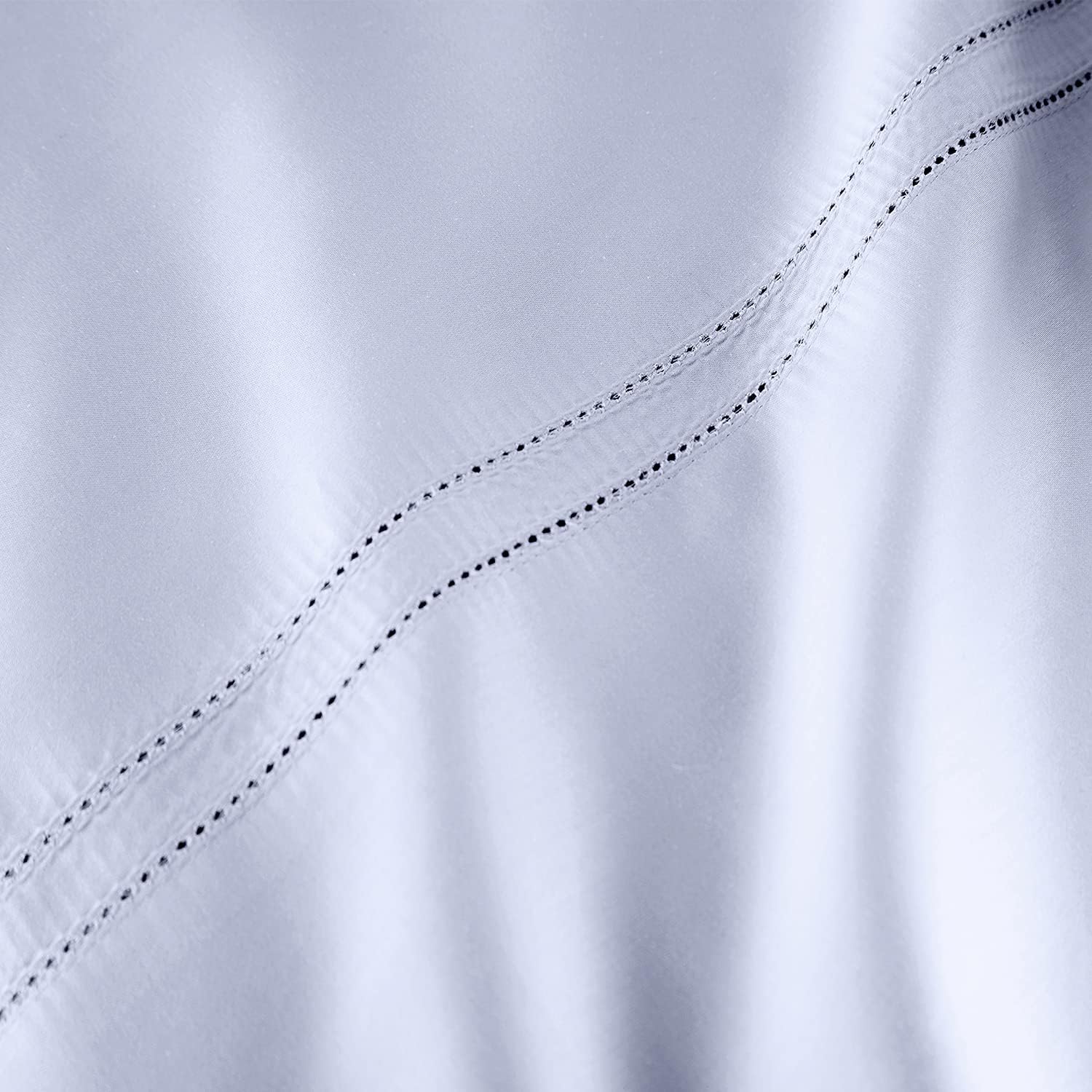 Pure Parima Yalda Sheet Set – 100% Certified Egyptian Cotton, Double-Hem Stitch, Twin XL, ICY Blue