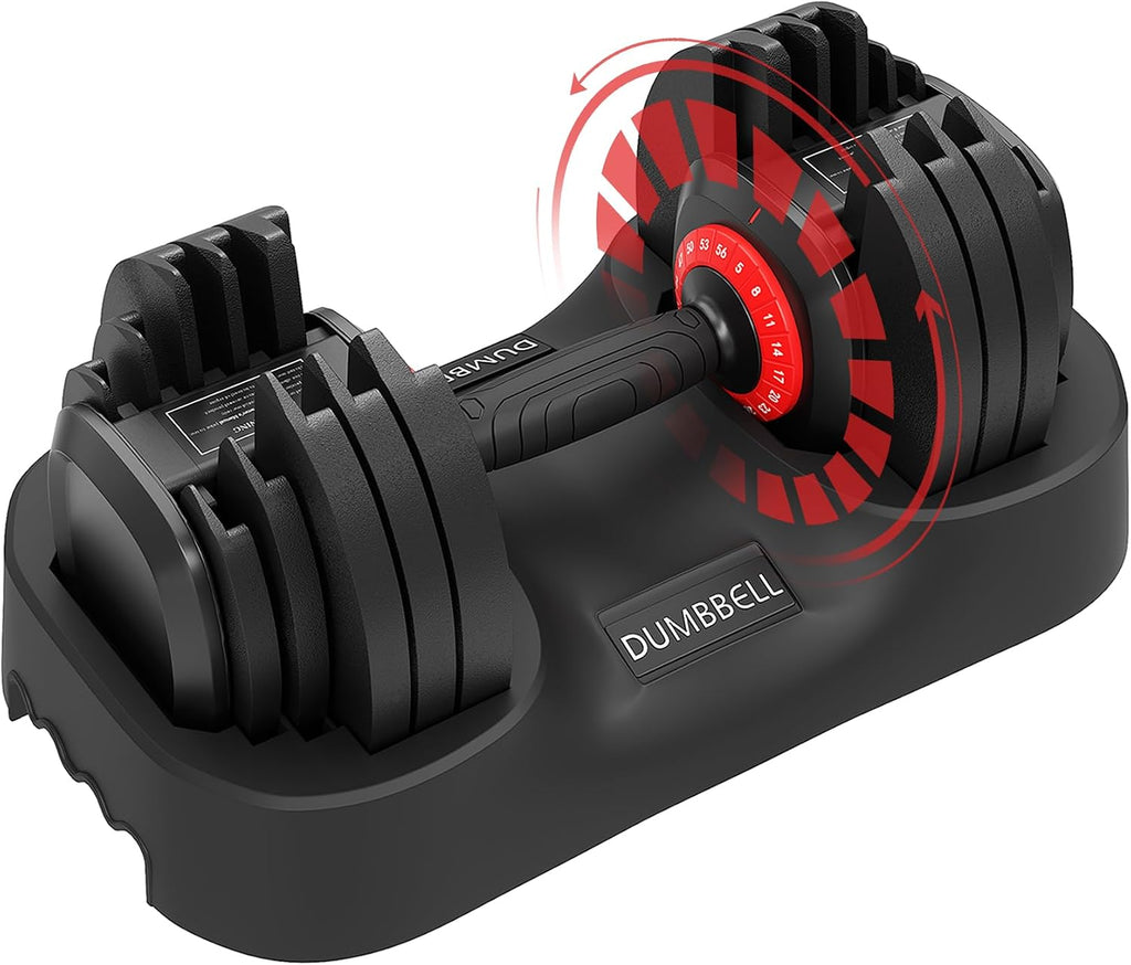 Updated Adjustable Dumbbells Set (25 LB/50 LB/56 LB/112LB), Weights Dumbbell Set with Anti-slip Grip & Storage Solution, Compact Free Weights for Home Gym, Strength Training for Men & Women