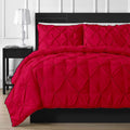 Crown Collection Luxuriate Hotel 1000-TC Hypoallergenic Ultra Soft Design 100% Egyptian Cotton Pinch Plated Duvet Cover with Zipper Colser & 2pcs Pillow Case Set (Oversize 98x120, Hot Pink)