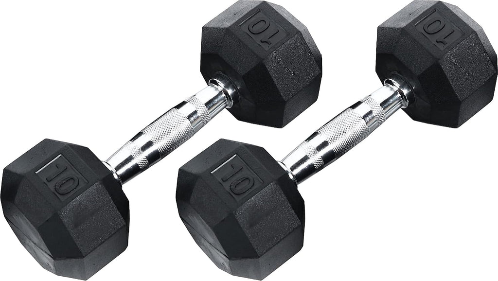 Ader Dumbbell Rack w/ 3-25lb Rubber Dumbbells 6 Pairs