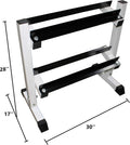 Ader 3-25lb Grey Hex Dumbbells w/2 Tier 26' Rack (3,5,10,12,15,20,25)