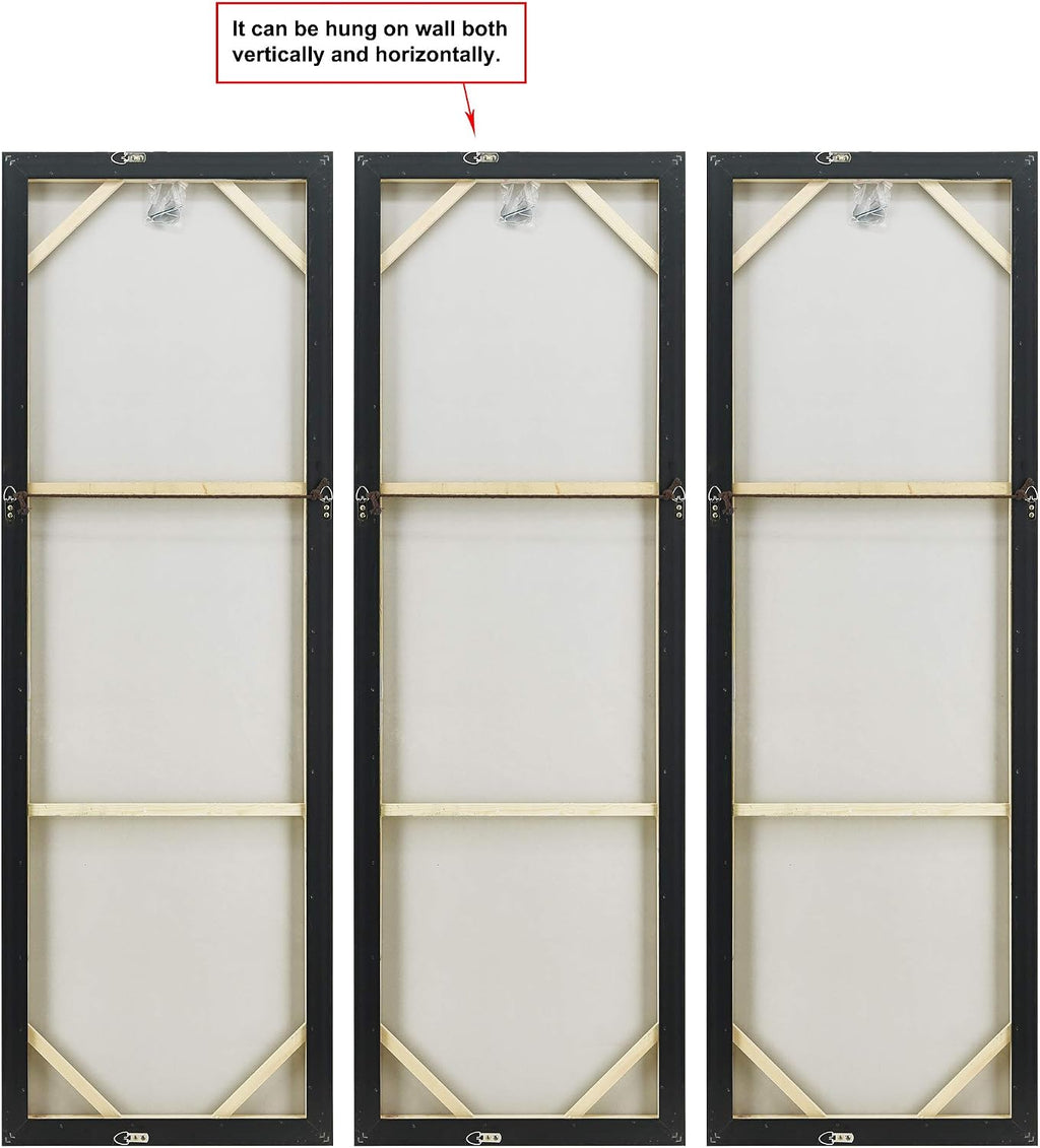 Empire Art Direct Abstract Wall Art Textured Hand Painted Canvas by Martin Edwards, Triptych, 60' x 20' each, Iced