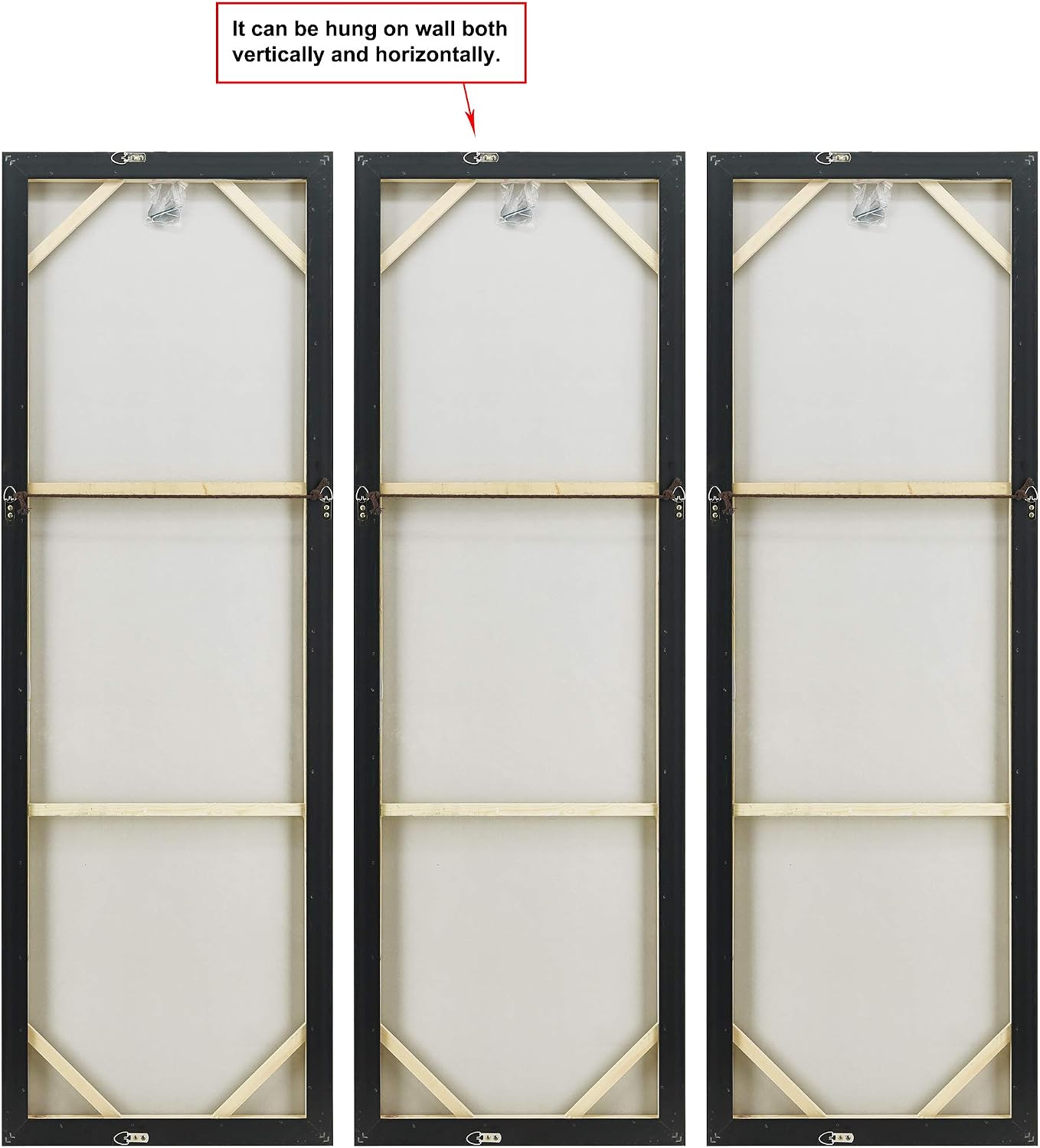 Empire Art Direct Abstract Wall Art Textured Hand Painted Canvas by Martin Edwards, Triptych, 60' x 20' each, Iced
