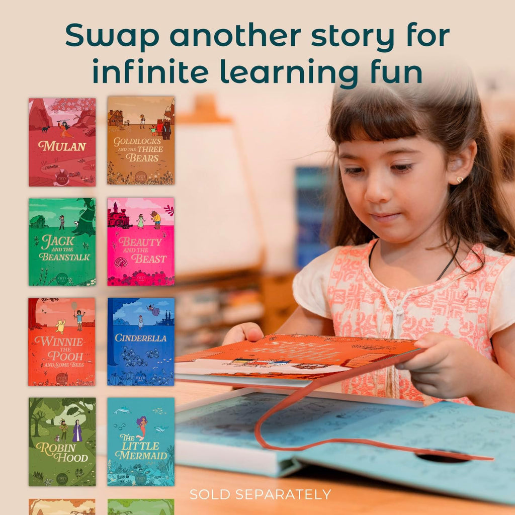 Cali's Books The Three Little Pigs - infinibook Reader Recordable Storybooks for Kids, Customizable Interactive Audio Book Reader for Toddlers, Educational Screen-Free Toy