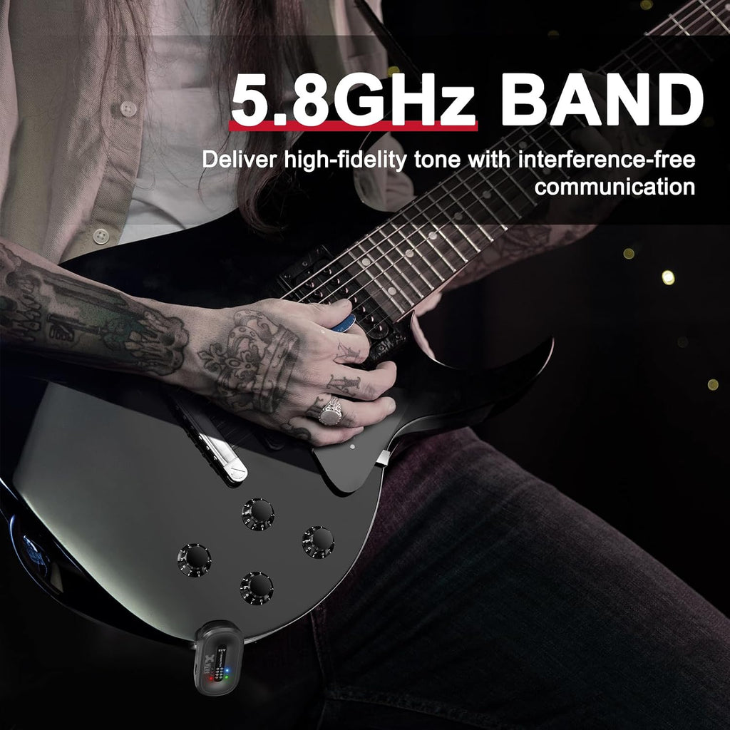 Xvive A58 Wireless Guitar System with 5.8GHz Transmitter and Receiver (Sunburst)