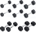 Ader Rubber Coated Hex Dumbbell Set 5-25 lbs