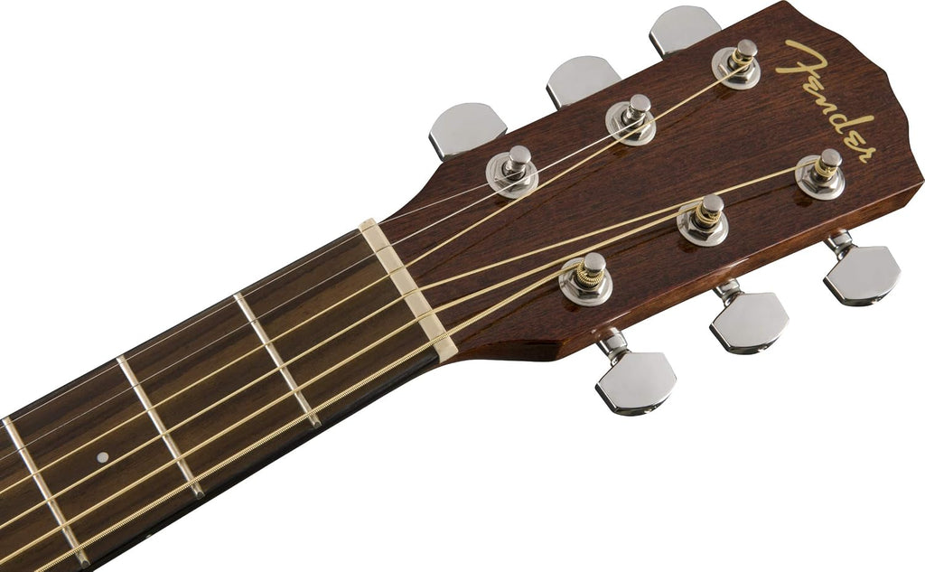 Fender CD-60S Solid Top Dreadnought Acoustic Guitar, Left Handed - Natural Bundle with Gig Bag, Tuner, Strap, Strings, Picks, and Austin Bazaar Instructional DVD