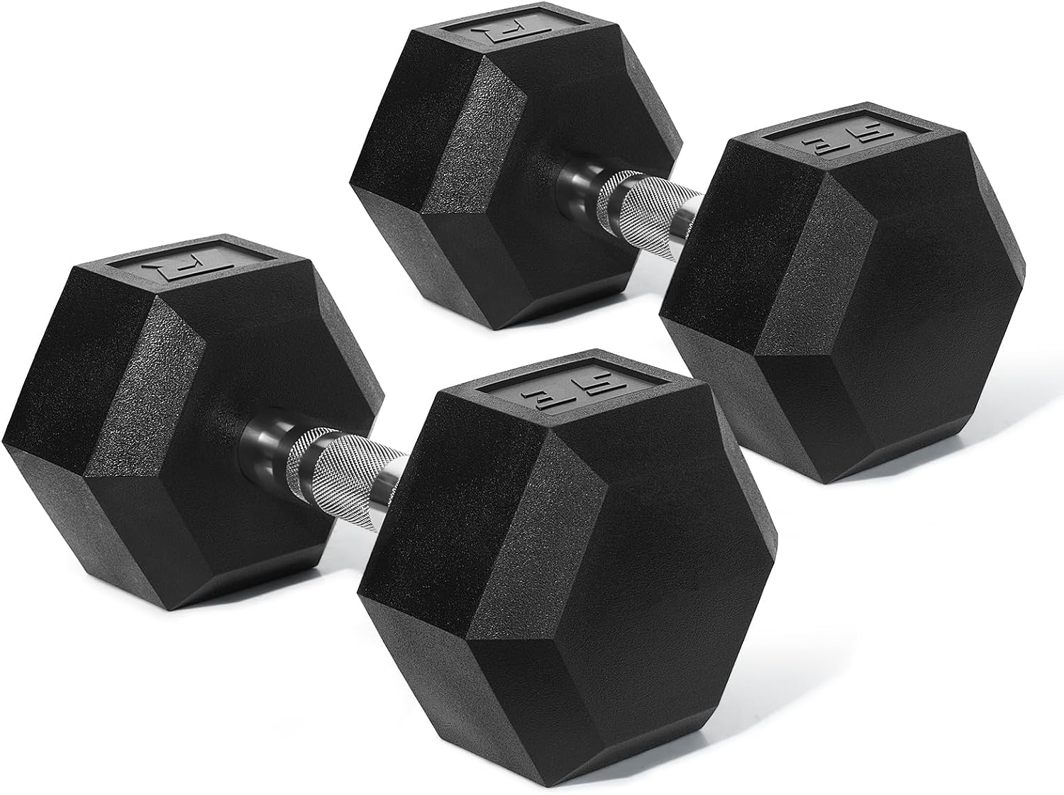 Ritfit 5-650 LBS PVC Encased Hex Dumbbell Sets with Optional Rack for Home Gym, Hand weight with Chrome Handle for Strength Training,Workouts