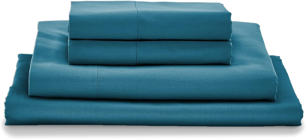 MyPillow Giza Dreams Bed Sheets, 100% Certified Giza Egyptian Cotton, Deep Pocket, Sateen Weave [King, Lake Blue]