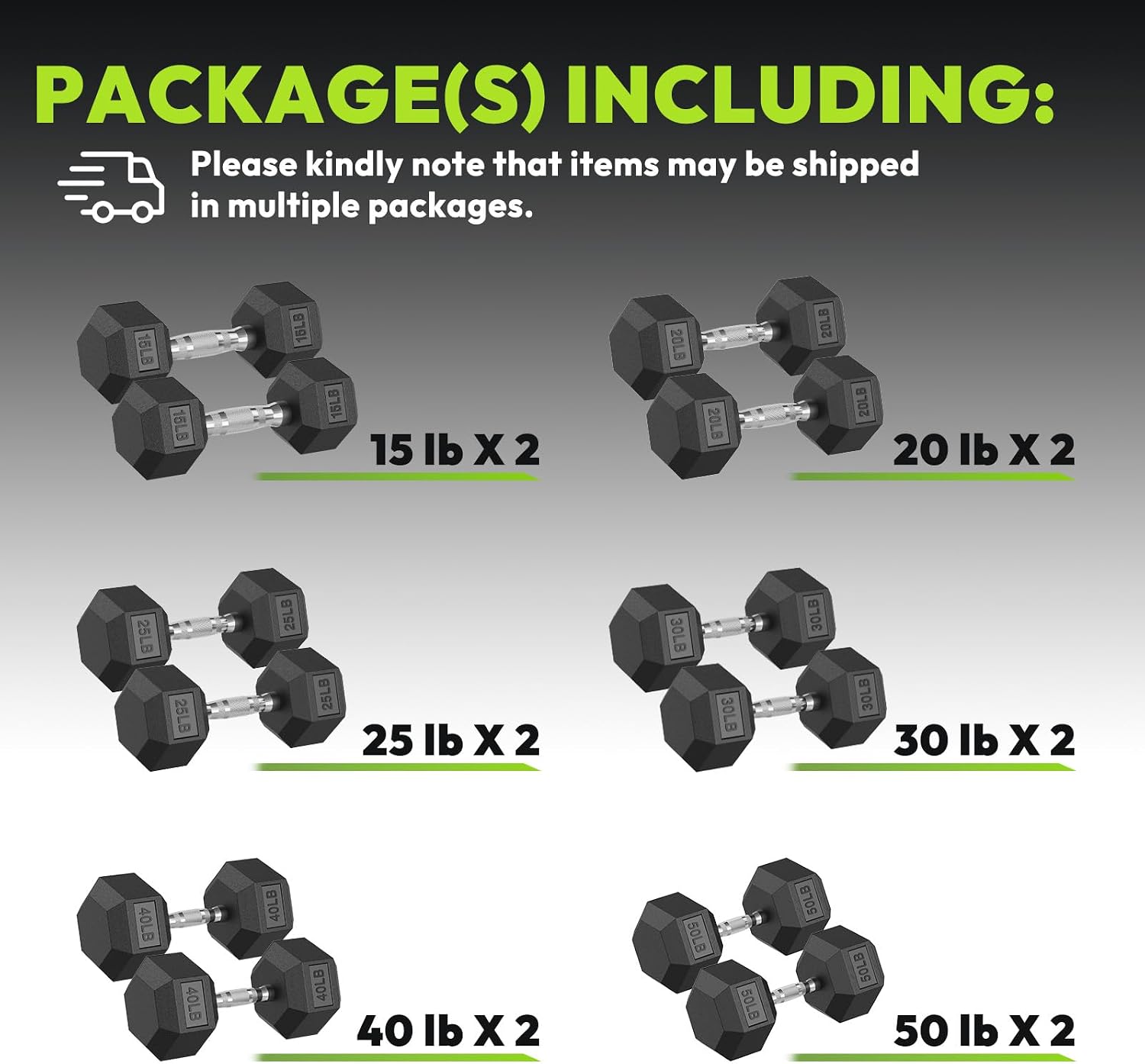 Hex Dumbbell Sets with Rack, 90-640 lb Rubber Encased Exercise & Fitness Dumbbells Set, Hand Weight for Strength Training, Weight Dumbbells