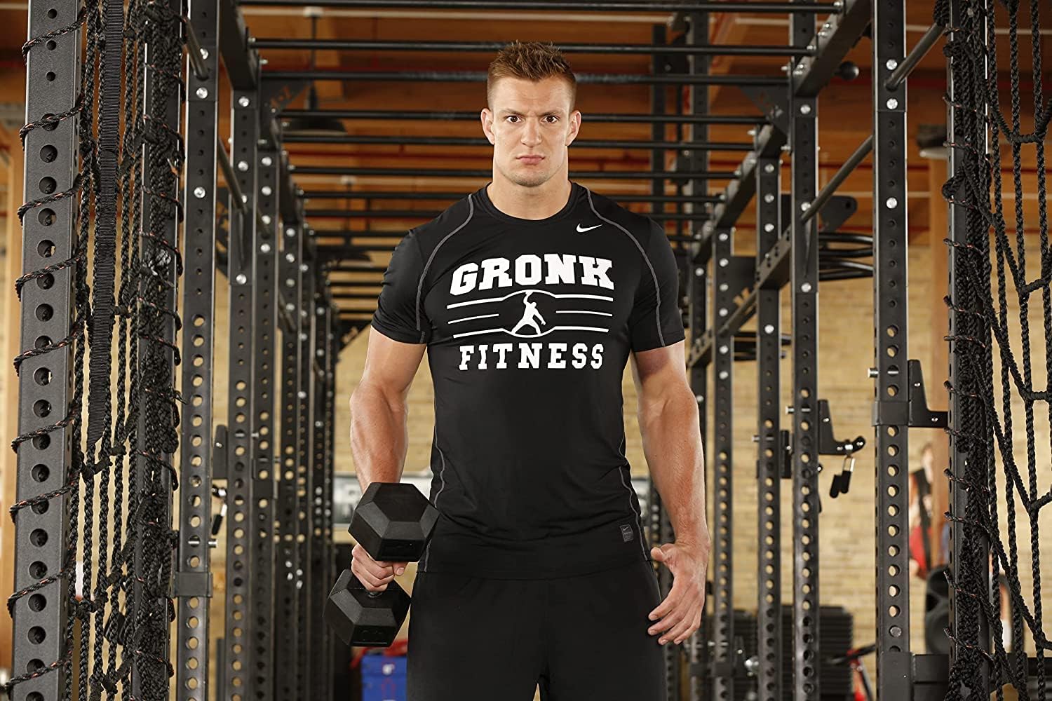 Gronk Fitness Rubber Hex Dumbbell Pairs | 5lbs - 70lbs | Workout Equipment for Men and Women | Rubber Coated Cast Iron with Ergonomic Chrome Plated Handles