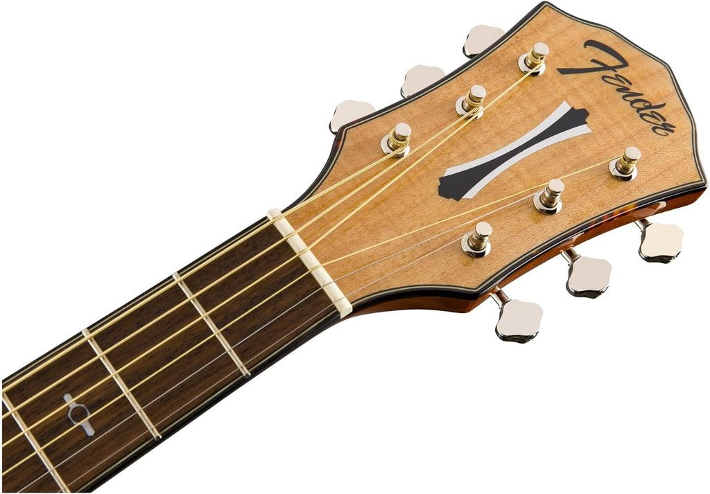 Fender FA-345CE Auditorium Cutaway Acoustic Guitar, with 2-Year Warranty, Natural