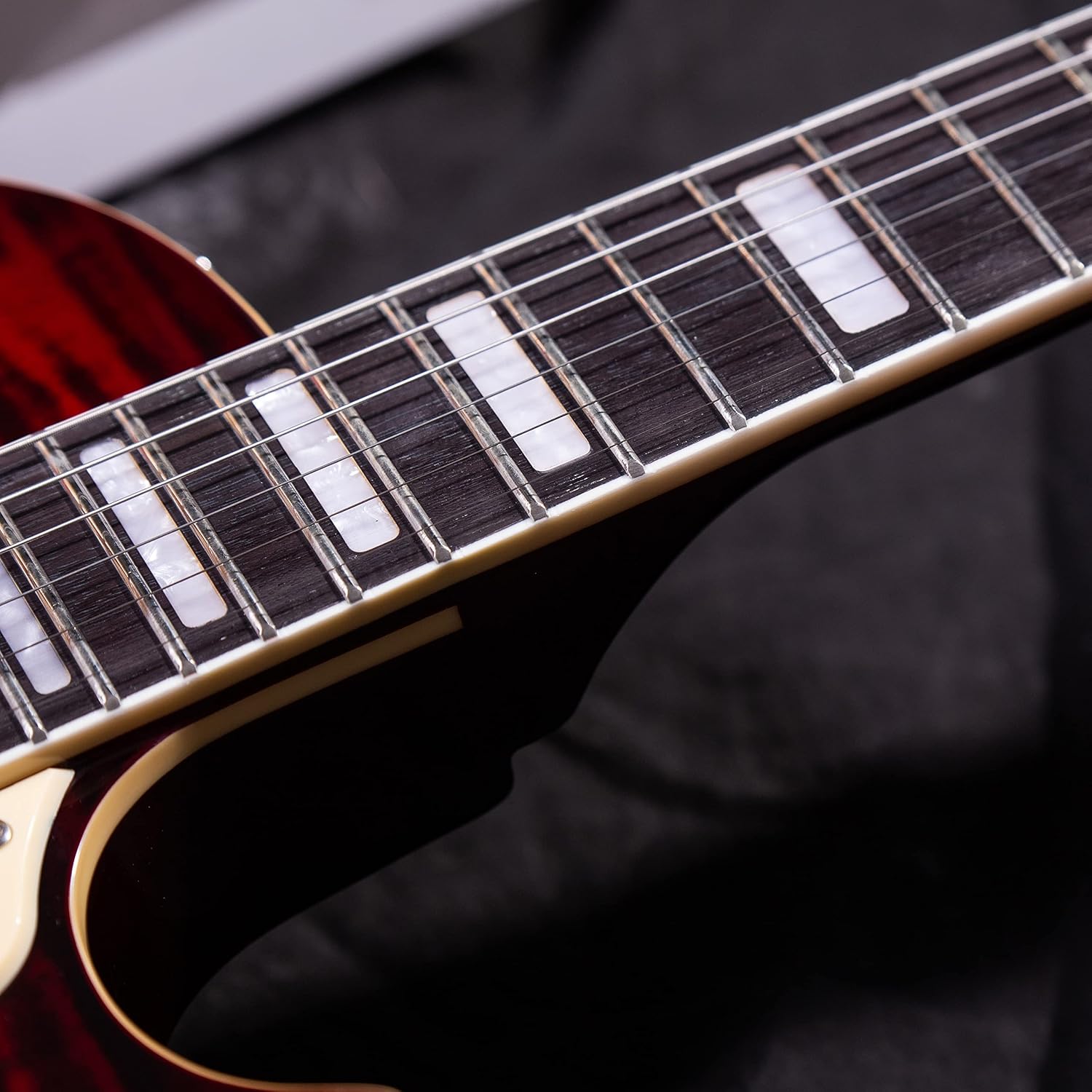 Grote Electric Guitar Solid Body LPYS-006 Maple Neck, Stainless Steel Frets, Ideal for All Levels, with Gigbag(Red)