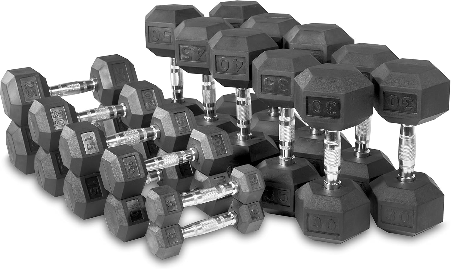 XMark Weights Dumbbells Set, 5 lb to 50 lb Dumbbell Pairs with Weight Storage Rack, Option of Dumbbell Rack Stand Only