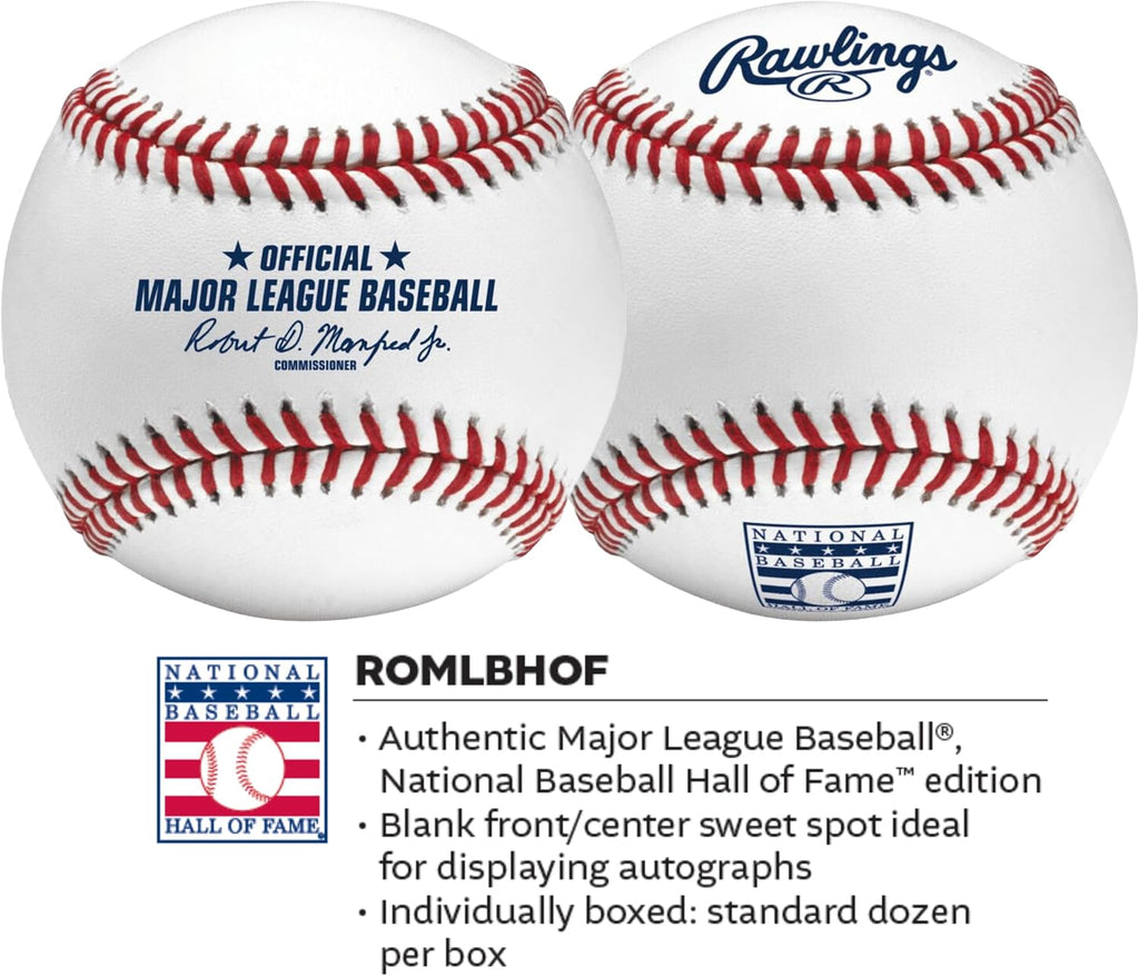 Rawlings | MLB Hall of Fame Edition Baseballs | ROMLBHOF | 12 Count