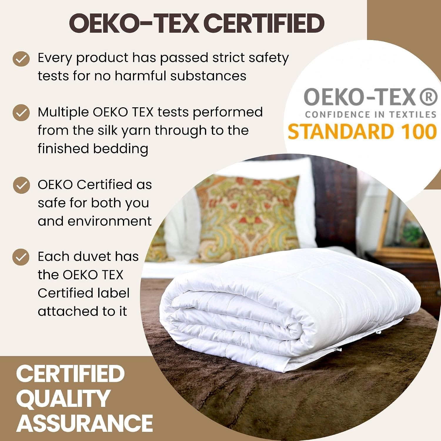 Silk Bedding Direct. Premium Mulberry Silk-Filled Duvet Insert. Summer Bliss (4 Tog). Full Size, 90' x 80'. A Hypoallergenic Haven for Comfort, Enveloping Your Dreams in Pure Mulberry Silk.