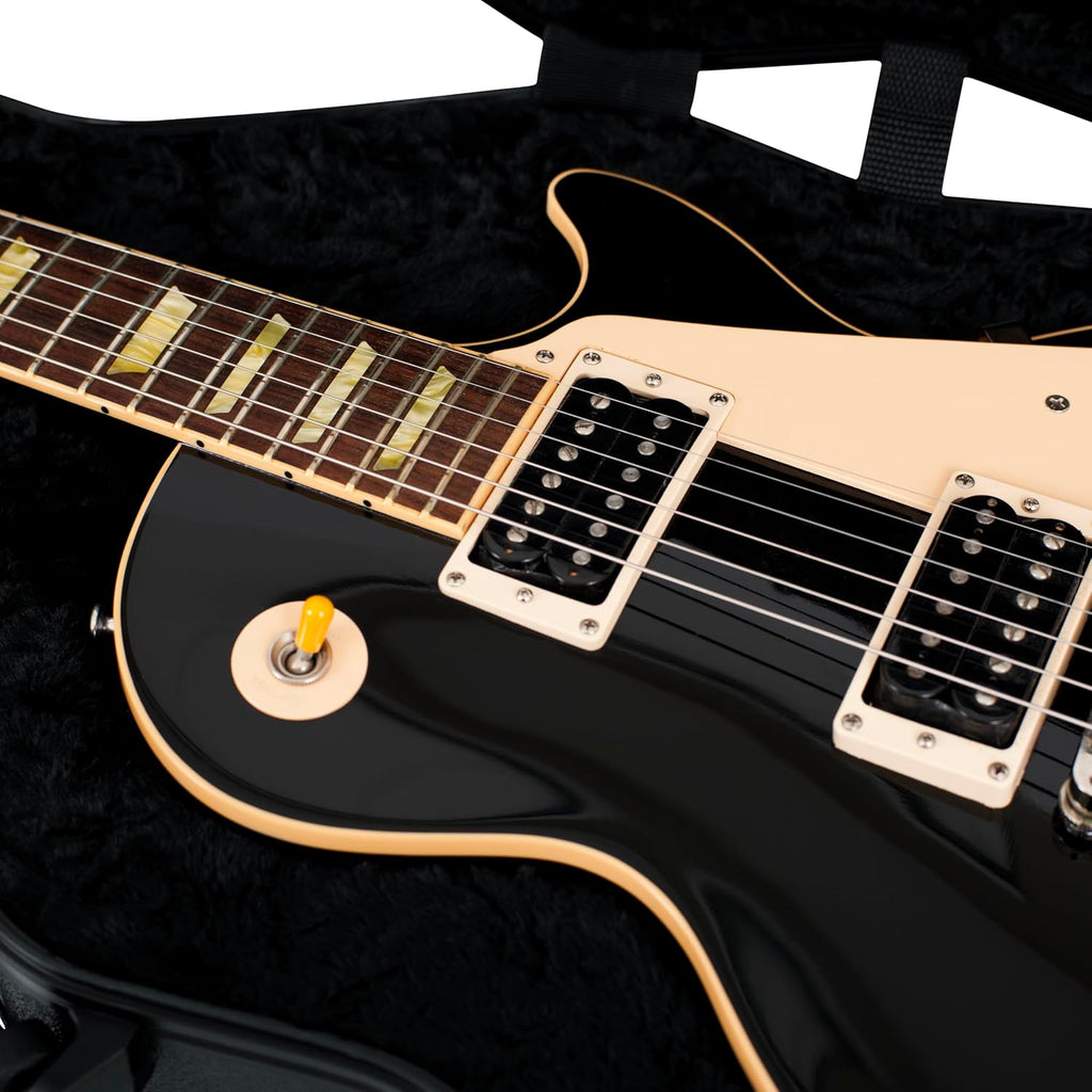 Gator Cases Molded Flight Case for Les Paul Electric Guitar with TSA Approved Locking Latch, (GTSA-GTRLPS)