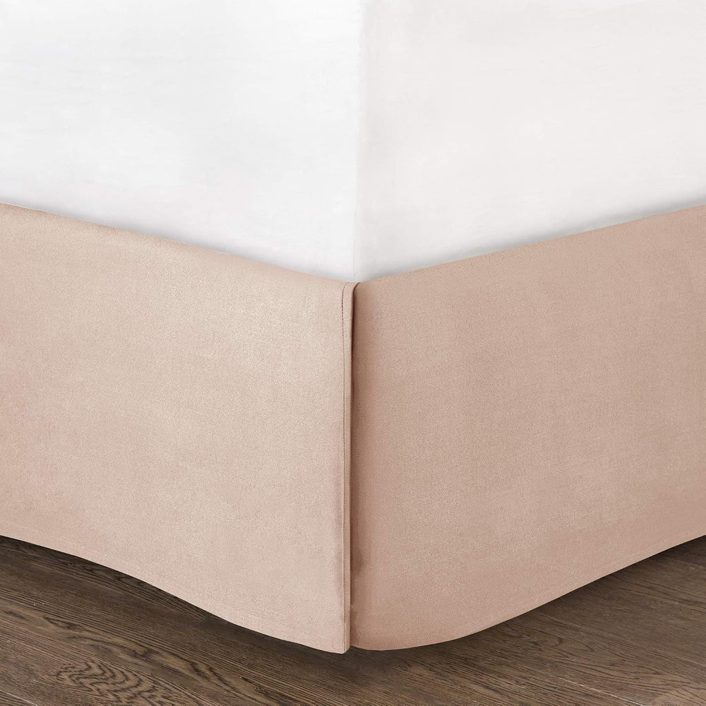 Madison Park Essentials Room in a Bag Faux Silk Comforter Set-Luxe Diamond Tufting All Season Bedding, Matching Curtains, Decorative Pillows, Cal King(104'x92'), Blush 24 Piece (MPE10-811)
