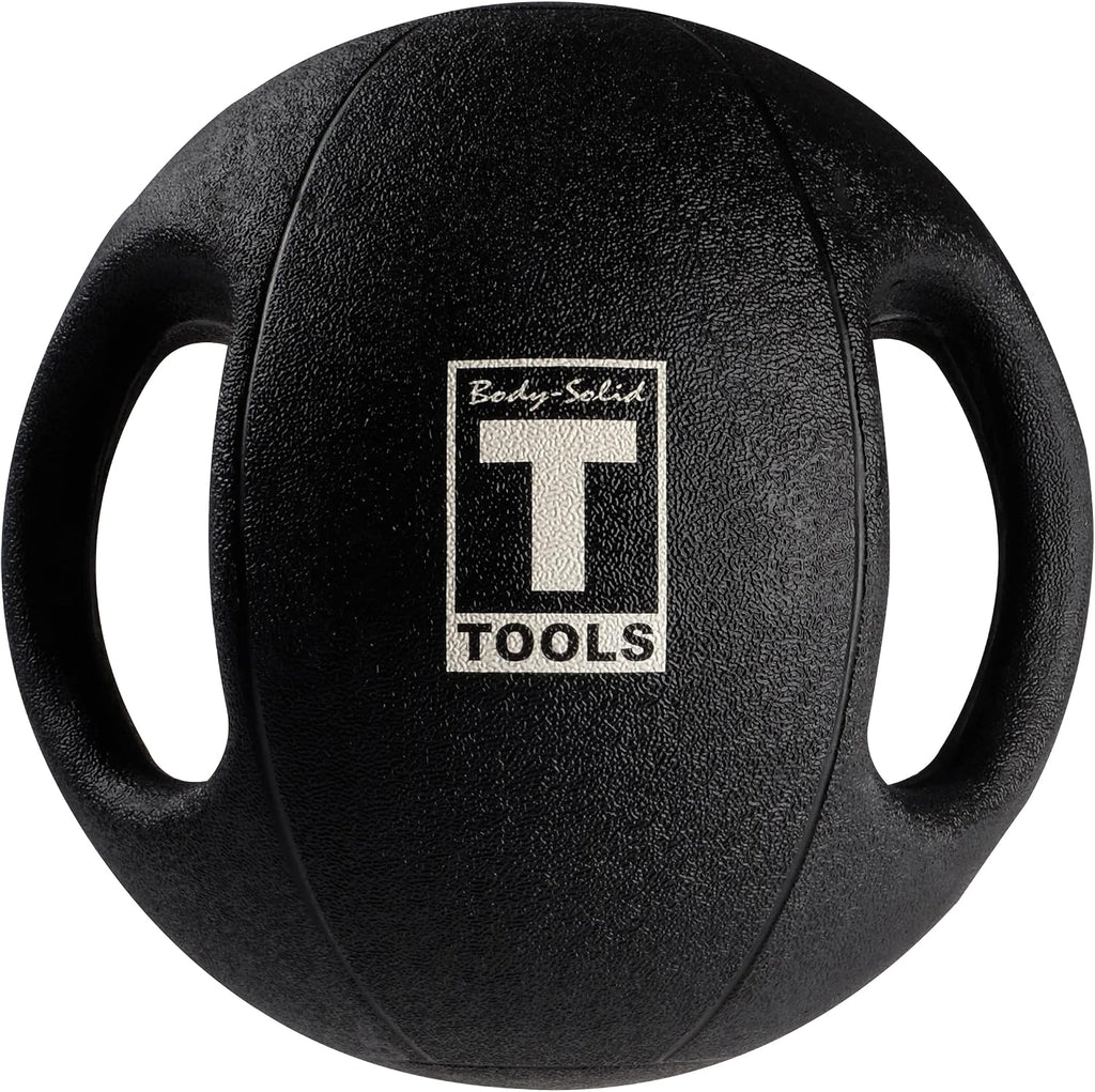 Body-Solid Heavy-Duty Exercise Medicine Balls with Dual Handles, Durable Non Slip Rubber Grip Medicine Ball for Weights Training, Weightlifting & Core Workouts.