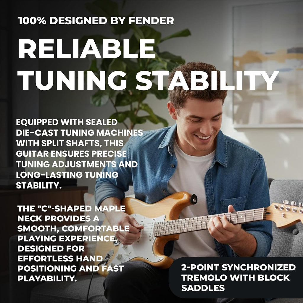 Squier Affinity Series FSR Stratocaster Electric Guitar, Natural, Laurel Fingerboard
