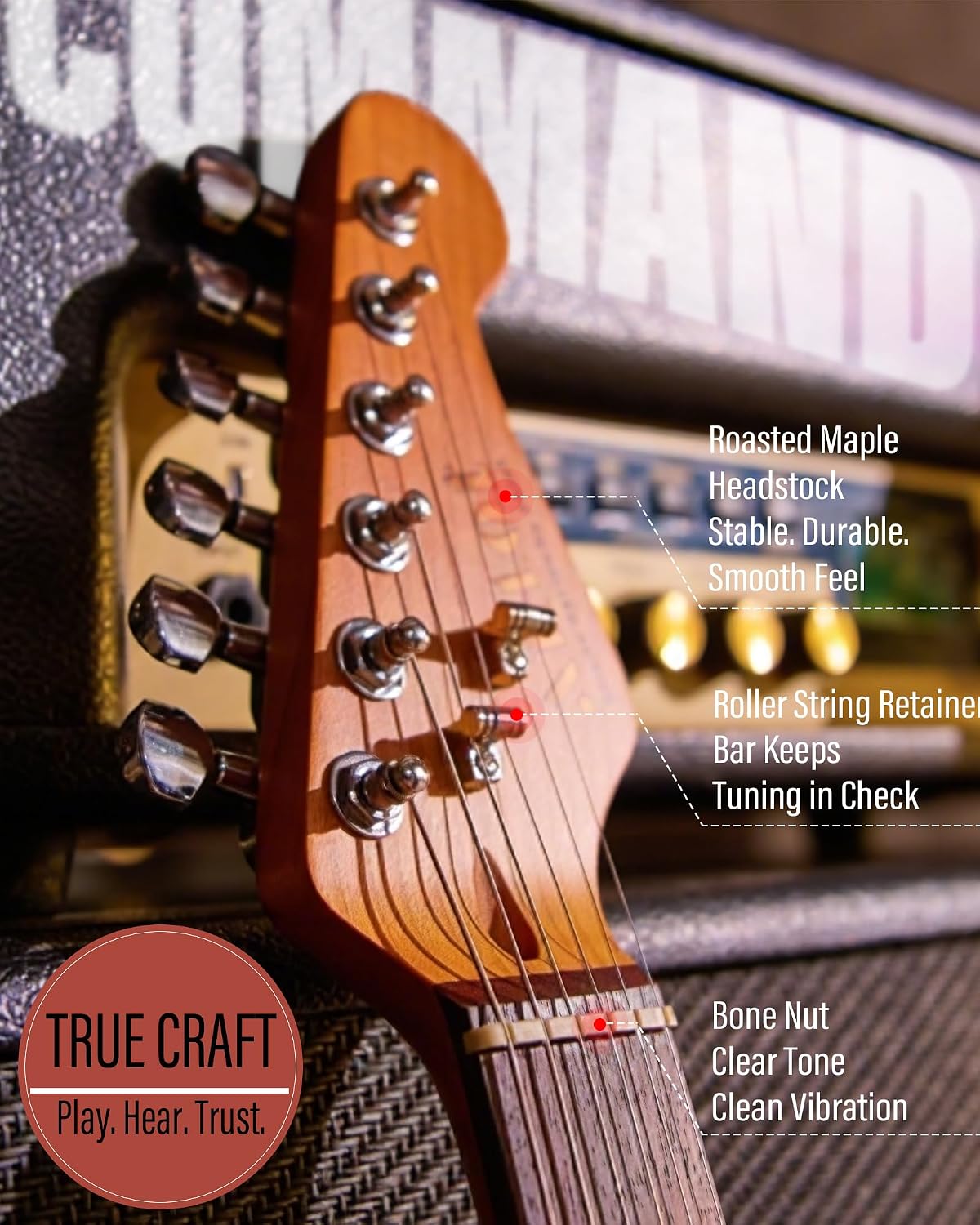 AKLOT Beginner Electric Guitar Kit: 10W Amp, Coil-Split HSS Pickups, Lesson Book, Roasted Maple Neck, Gig Bag, Tuner, Strap, Picks, Stryde Blaze Orange