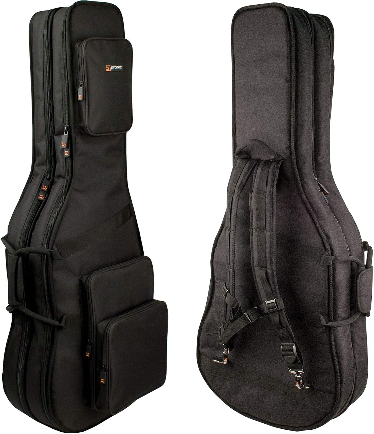 Protec CF234DBL Double Electric Guitar Gig Bag, Gold Series (Fits Strat, Tele, & Les Paul Shaped Guitars)