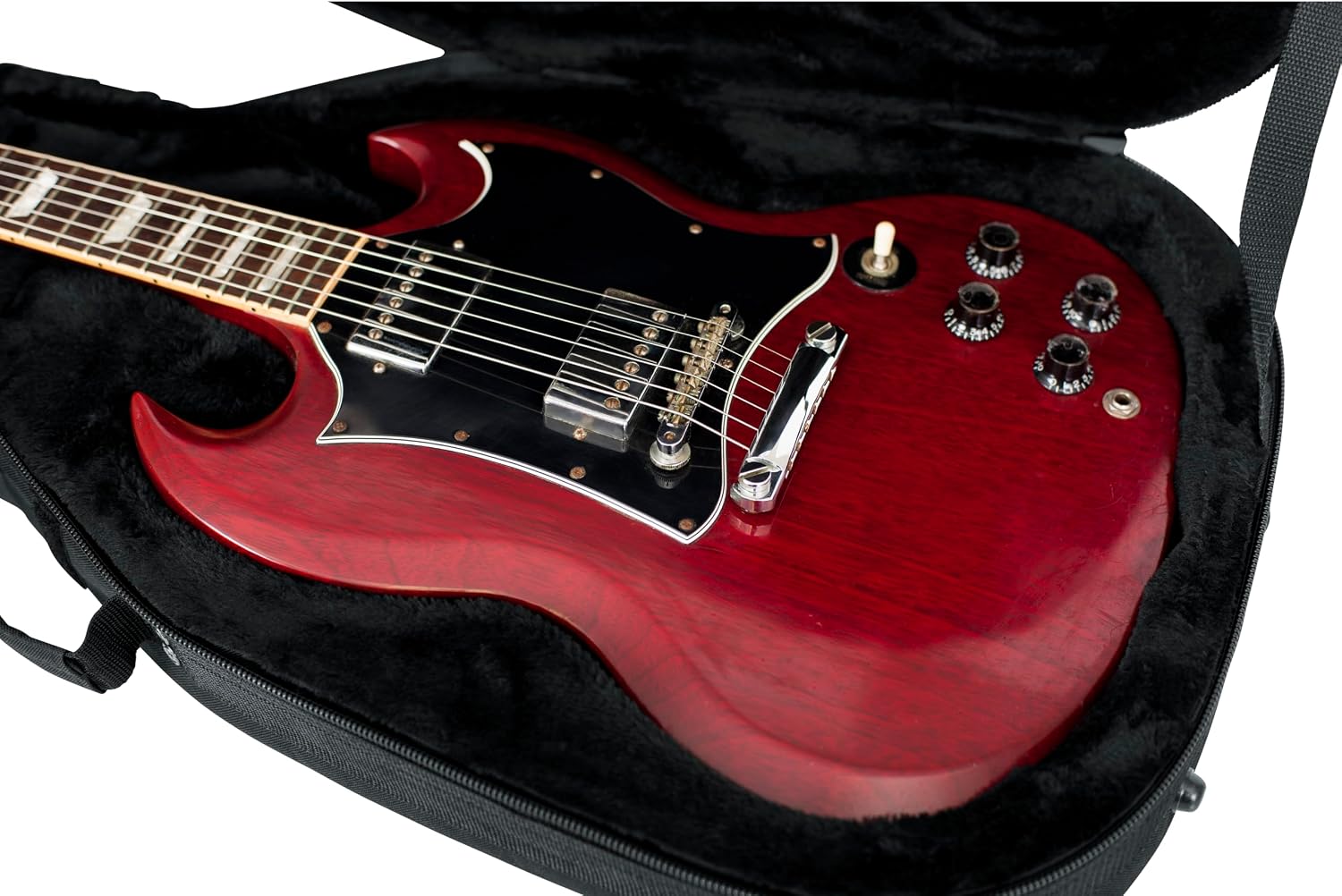 Gator Cases Lightweight Polyfoam Guitar Case For Double Cut Away Electric Guitars (GL-SG)