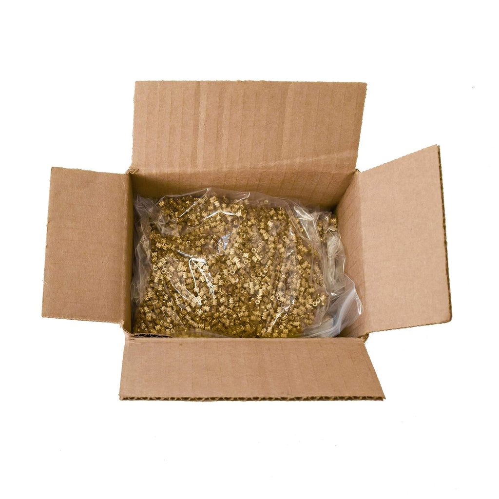[ J&J Products ] M2 Brass Insert, 5 mm (Length), Female Thread, Press Fit or Injection Mold Type, 10,000 pcs