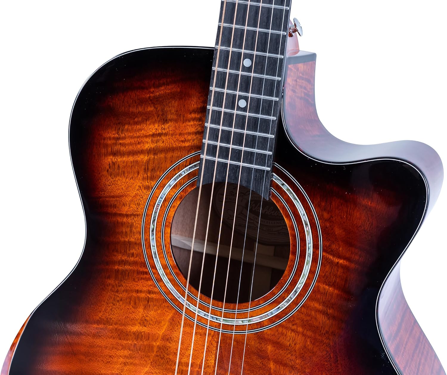 Washburn G12FCE Comfort Series Grand Auditorium Cutaway Acoustic Electric Guitar, Sunburst