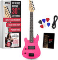 LyxPro CS 30' Left Hand Electric Guitar Kit for Beginner, Intermediate & Pro Players with Guitar, Amp Cable, 6 Picks & Learner's Guide, Solid Wood Body, Volume/Tone Controls, 5-Way Pickup - Pink