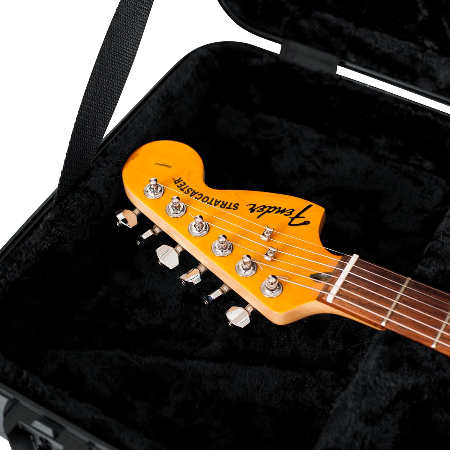 Gator Cases Molded Flight Case for Strat/Tele Style Electric Guitars with TSA Approved Locking Latch, (GTSA-GTRELEC)