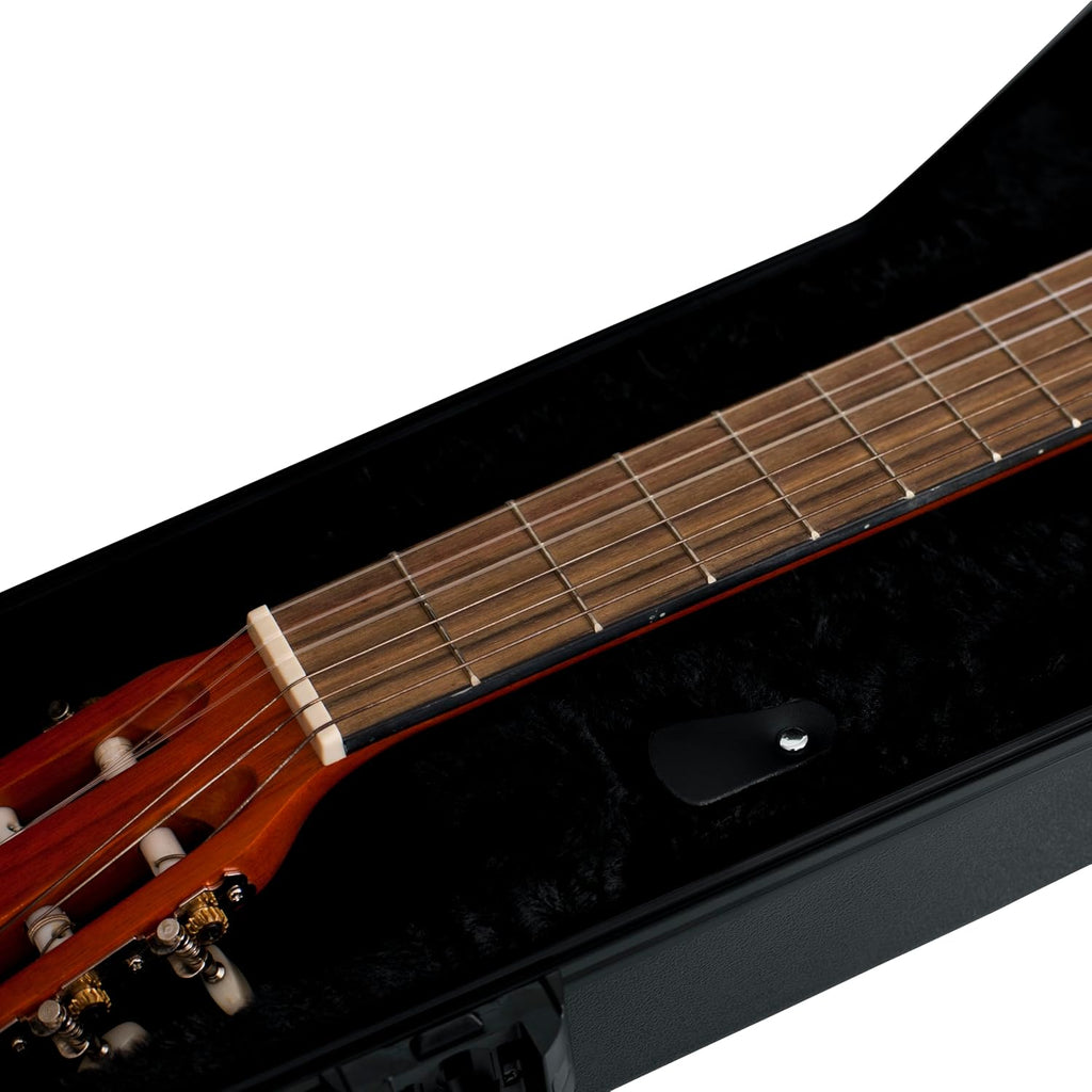 Gator Cases Molded Flight Case for Classical Style Acoustic Guitars with TSA Approved Locking Latch, (GTSA-GTRCLASS)