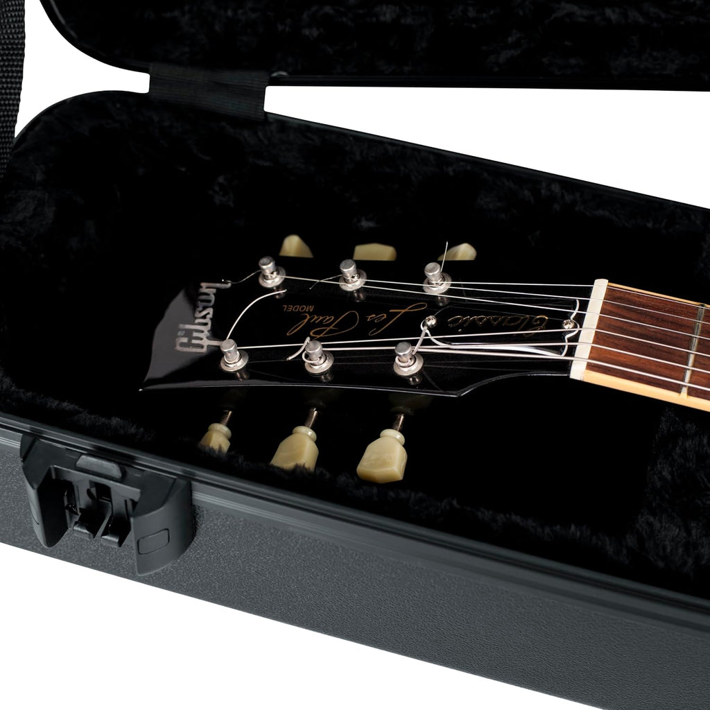 Gator Cases Molded Flight Case for Les Paul Electric Guitar with TSA Approved Locking Latch, (GTSA-GTRLPS)